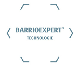 Das BarrioExpert Technologie-Logo steht für unsere atmungsaktiven Original Schaum-Cremes zur Hautpflege und Fußpflege.